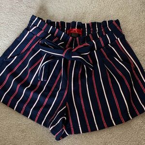 Red, White, and Blue Paper Bag Shorts